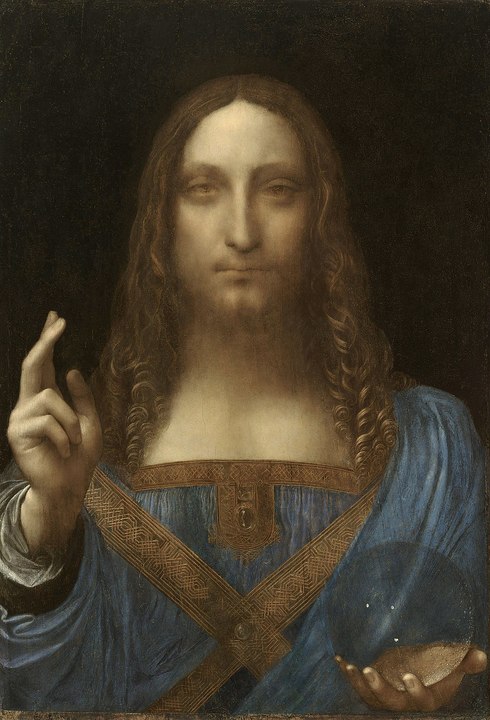 Leonardo da Vinci, Salvator Mundi, c.1500, oil on walnut, 45.4 × 65.6 cm